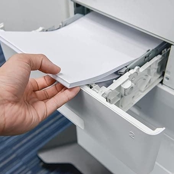 Folios DIN A4 80 Grs Caja De 2.500 Hojas Para Oficina, Hogar E Impresoras Láser/Inyección/Fotocopiadora/Fax - Imagen 1