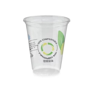 Vaso compostable transparente 0,35L. paquete 50 unidades - Imagen 1